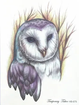 

NEW Owl behind the Tree Fashion Sexy Waterproof Women Henna Flash Sexy Henna Temporary Tattoo (Size 21*15 cm) #HB-675