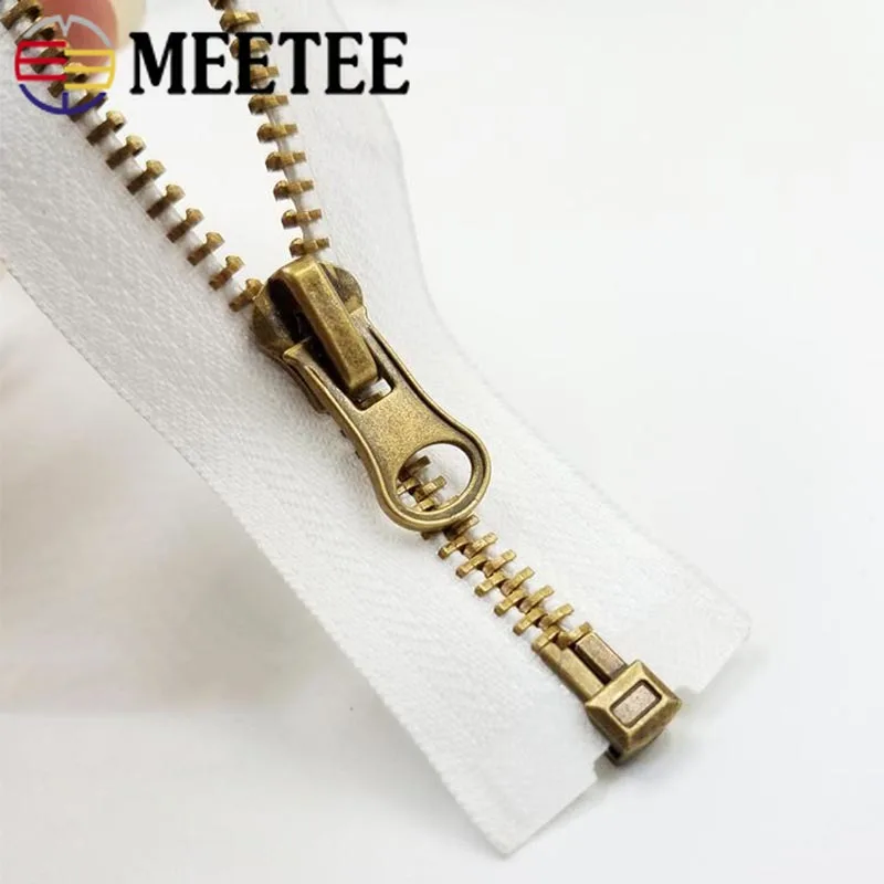 Meetee 3 #5 #50/60/70 см бронзовая металлическая молния открытый конец хвост для пальто