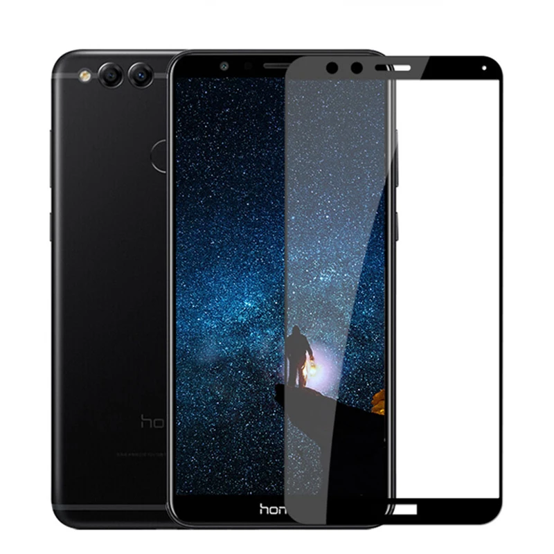 3D закаленное стекло для Huawei Honor 7X полное покрытие 9H защитная пленка