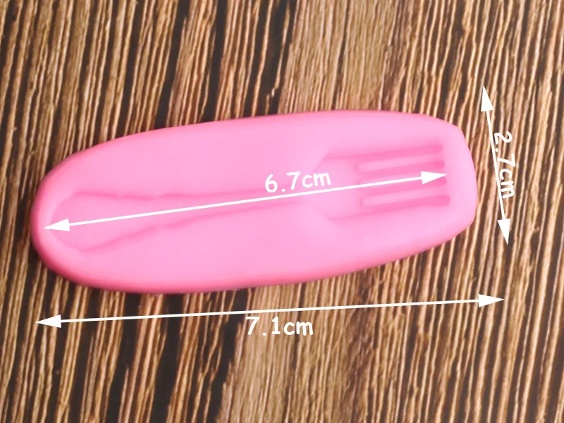 3D посуда вилка помадка силиконовая форма Полимерная глина-смола формы для украшения торта инструменты шоколадные конфеты форма для мастики