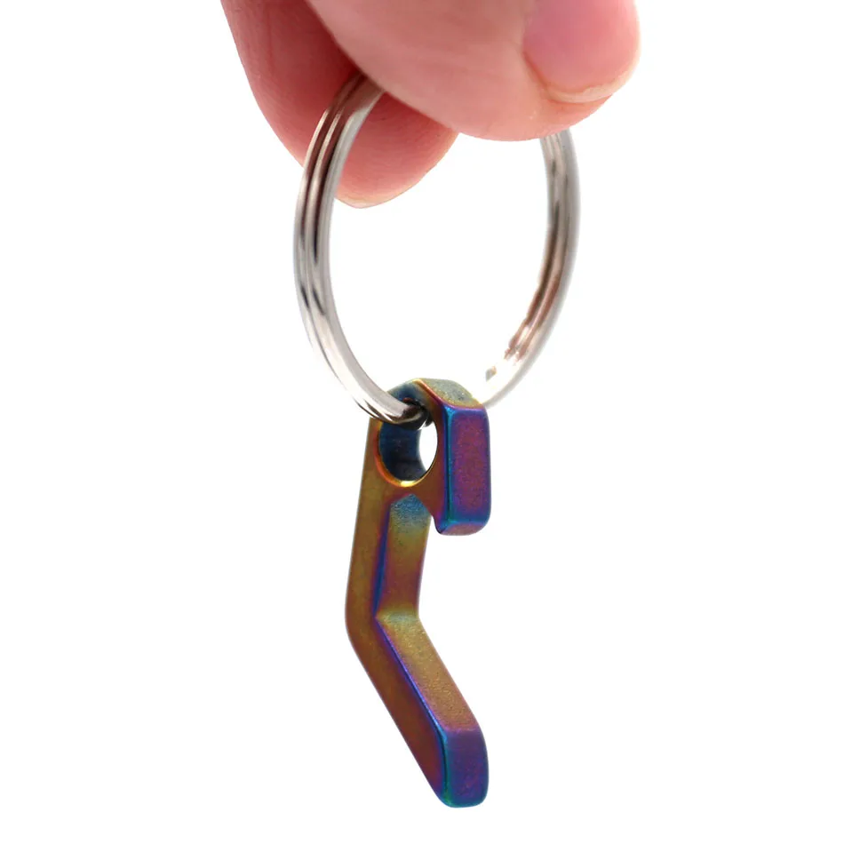 

Titanium alloy creative mini bottle opener can opener stainless steel multifunctional key clasp outdoor EDC gadget