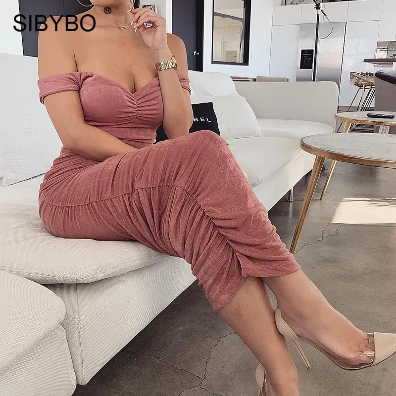 Женское платье без бретелек Sibybo длинное плиссированное с открытой спиной
