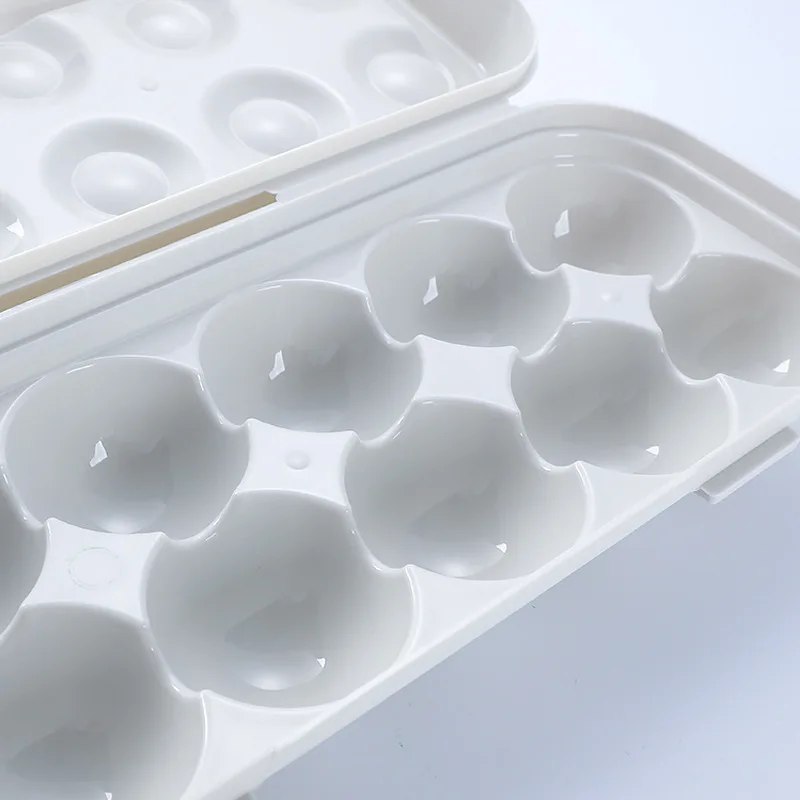 12/18 Grid Kitchen Egg Storage Box Protect Rangement Case Refrigerator Plastic Egg Box Food Container Organizer Egg Crisper