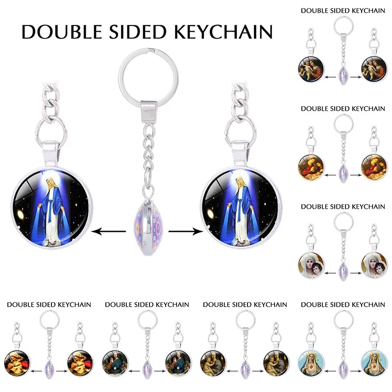 Blessed Virgin Mary Mother of Baby keychain Jesus Christ Christian