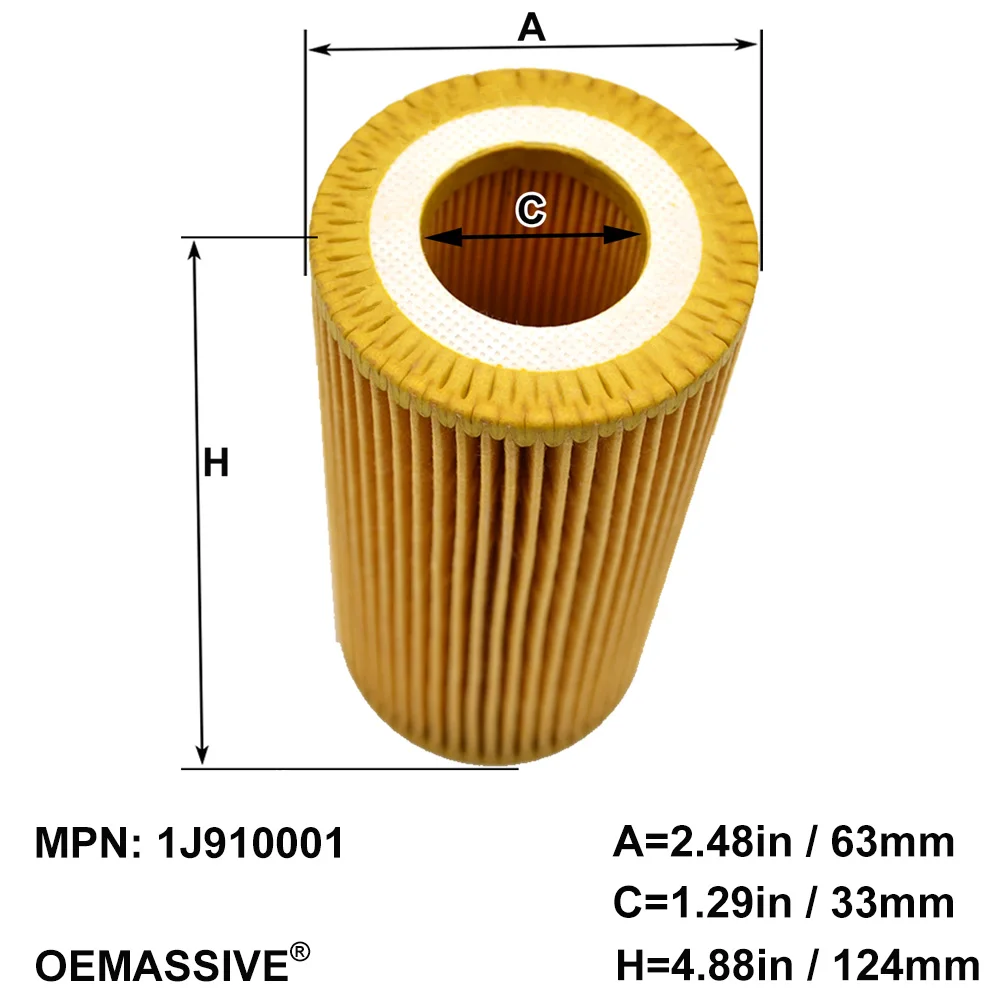 QTY 10, Oil Filter 06D115562 For Audi A4 B7 2004 2005 2006 2007 2008 2009 / VW Scirocco 2009- 2013 2.0L