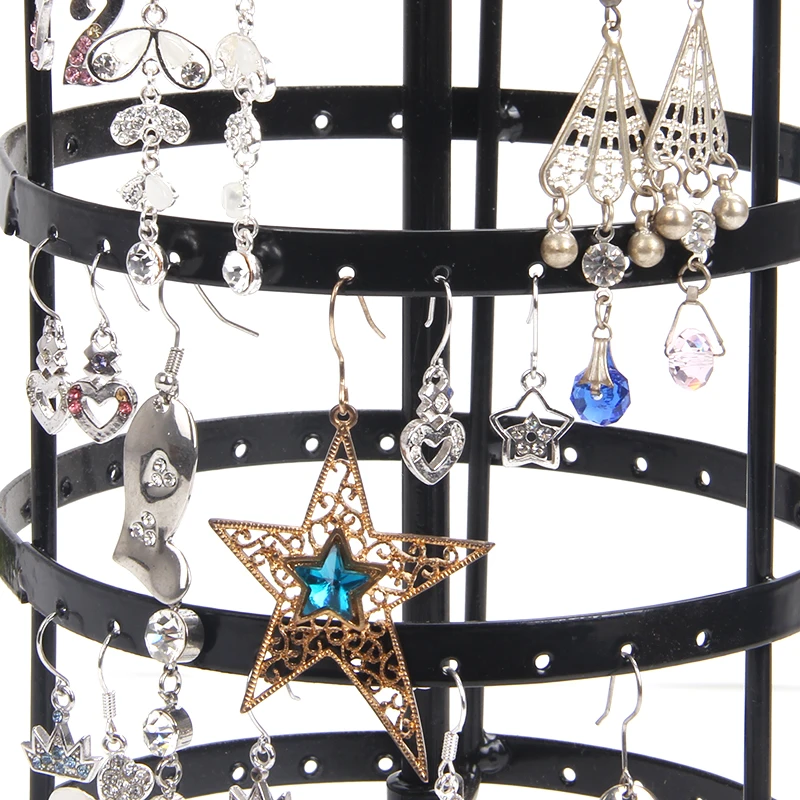 TONVIC-White-Black-Rotating-Metal-Earring-Display-Stand-Holder-Rack-For-96-Holes