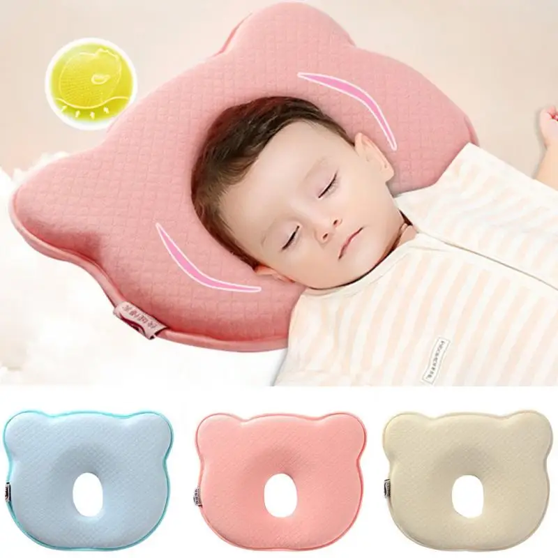 

0~12M Baby Pillow Memory Foam Breathable Baby Shaping Prevent Flat Head Ergonomic Newborns Pillow Aweat Absorption Skin-friendly
