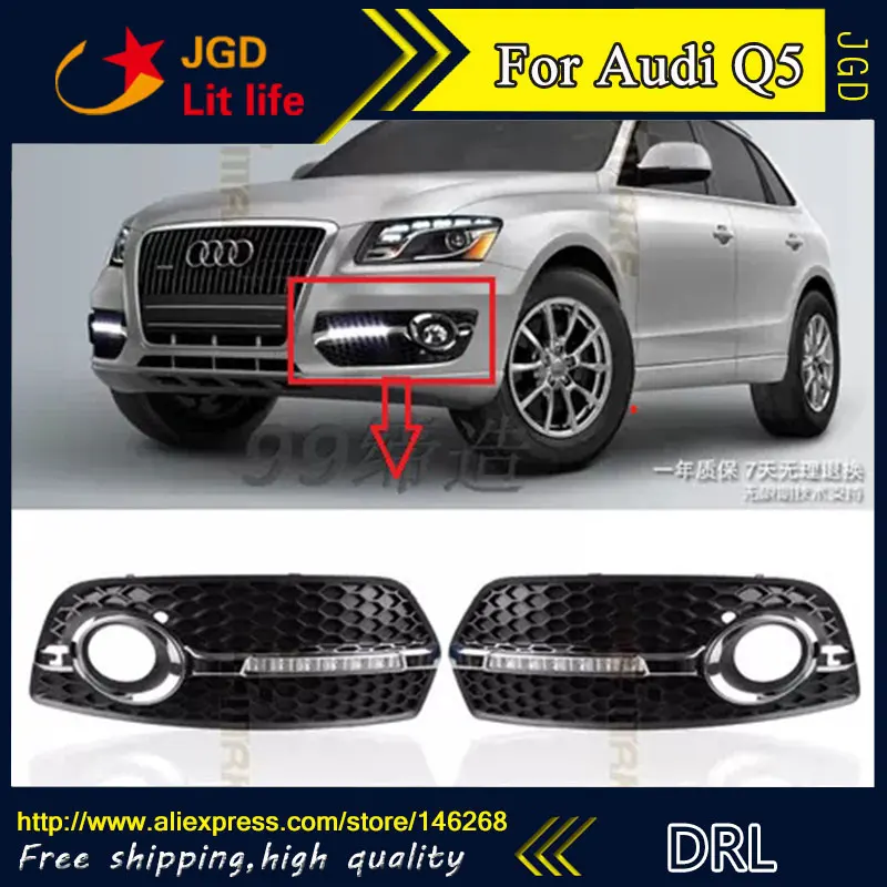 Free shipping ! 12V 6000k LED DRL Daytime running light for Audi Q5