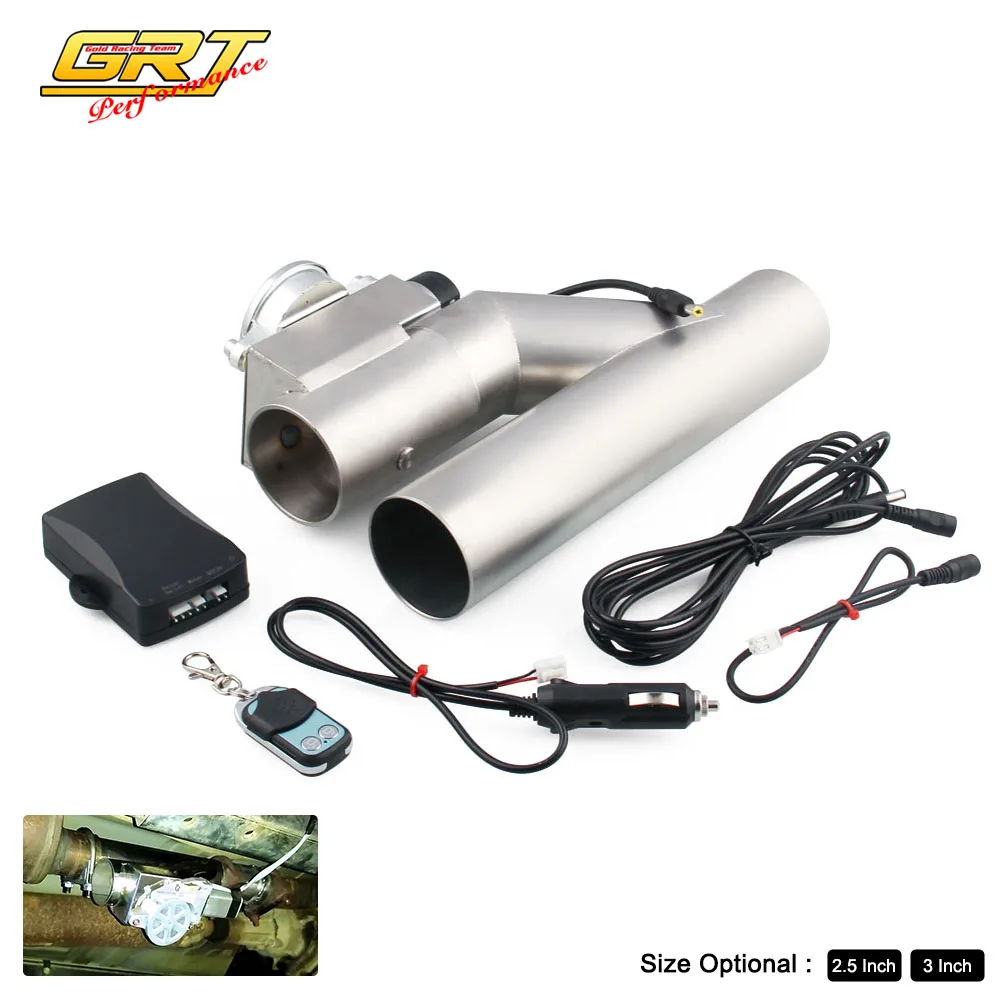 

GRT -car 2.5'' 3" Dump Valve Electric Exhaust Cutout Pipe with Wireless Remote Universal TP007