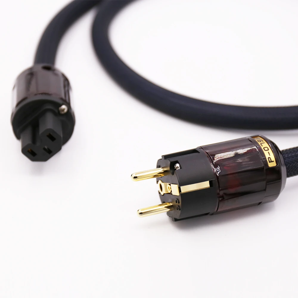 HiFi OFC медный посеребренный аудио кабель питания с P 079E ЕС Версия Позолоченный