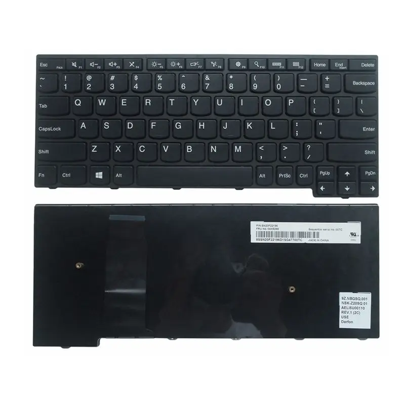 Английская(США) клавиатура для IBM для lenovo для ThinkPad Йога 11e 4th 20HS 20HU черная клавиатура с раскладкой стандарта США