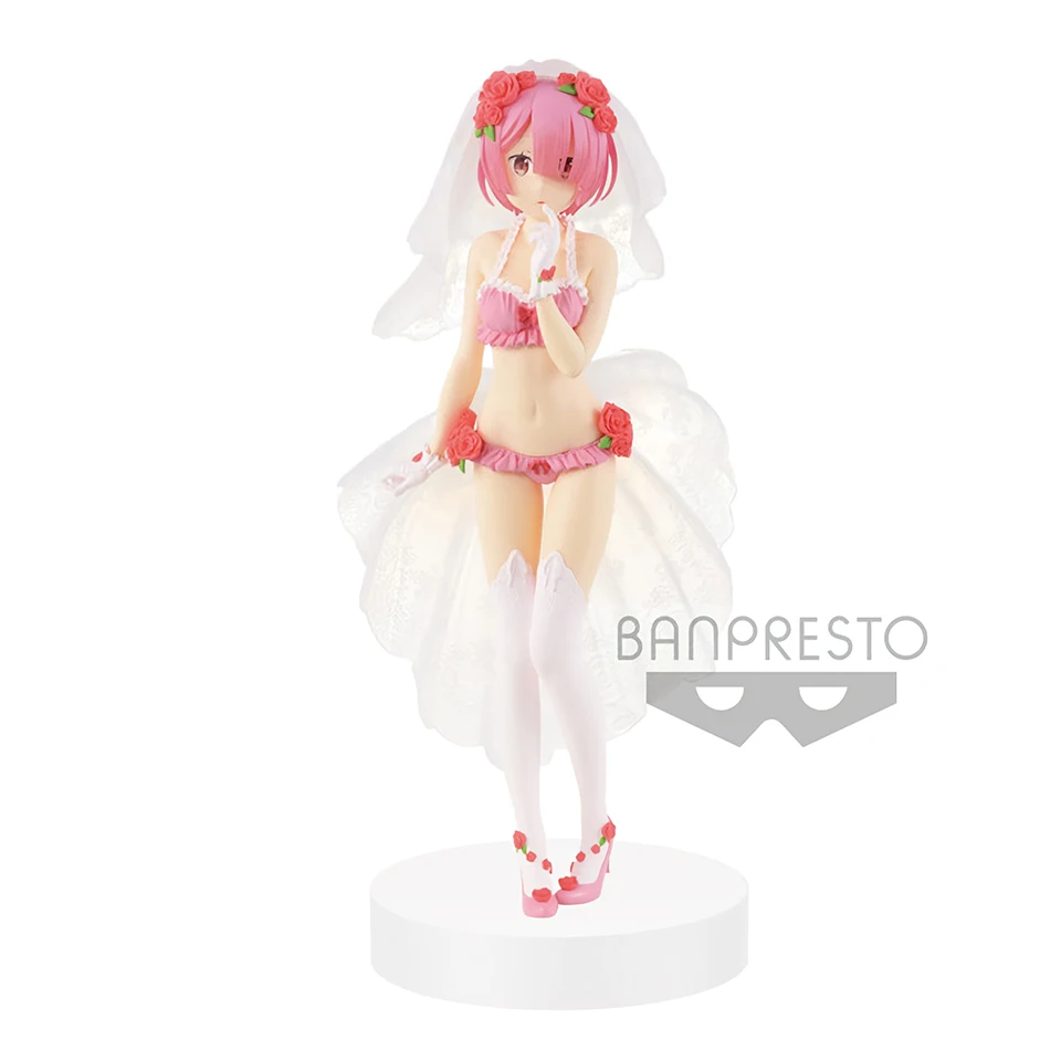 Tronzo оригинальный Banpresto EXQ Ram Rem свадебное аниме Re: жизнь в другом мире от нуля ПВХ