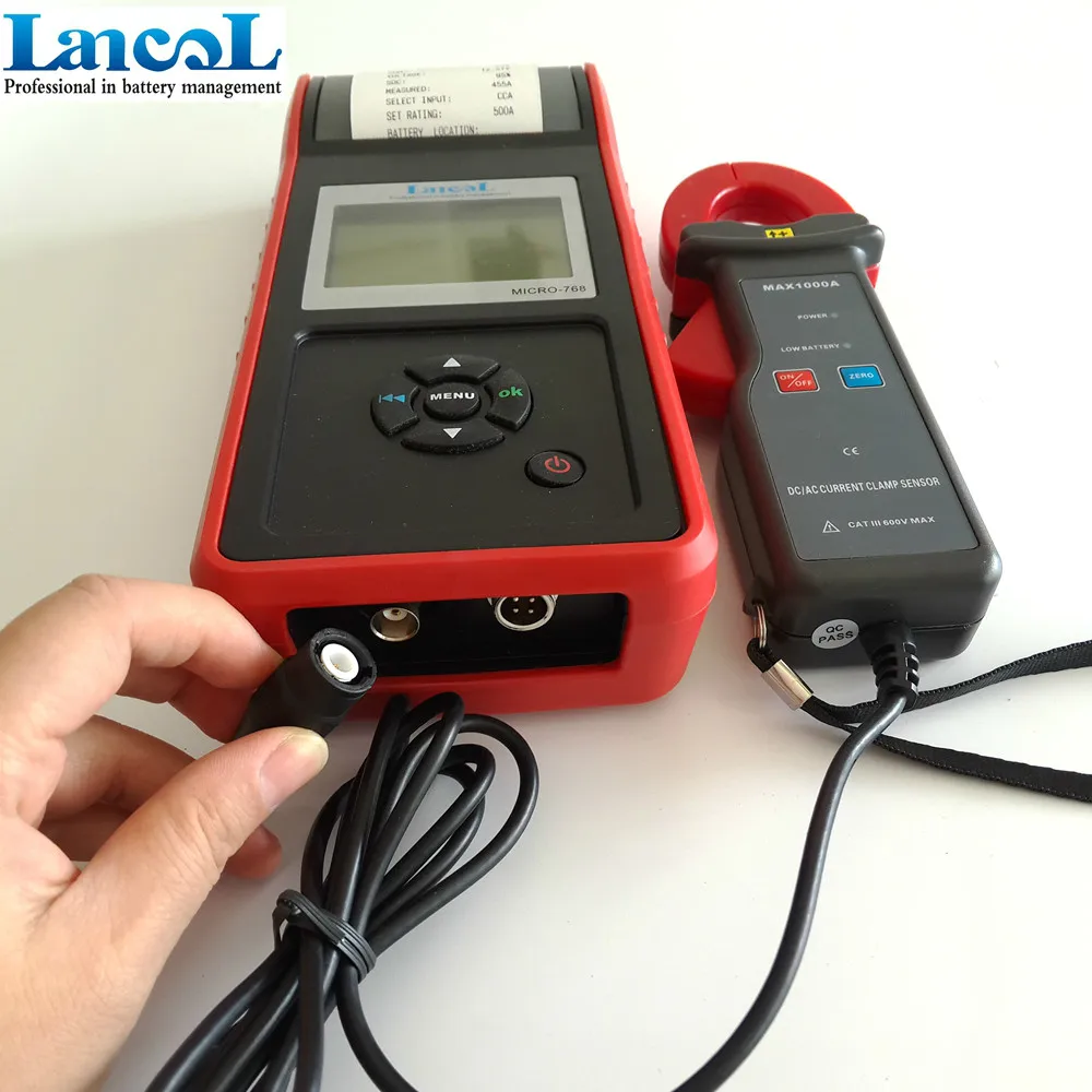 Lancol 12V Car detector battery load tester with printer MICRO 768A/ Car battery analyzer Auto