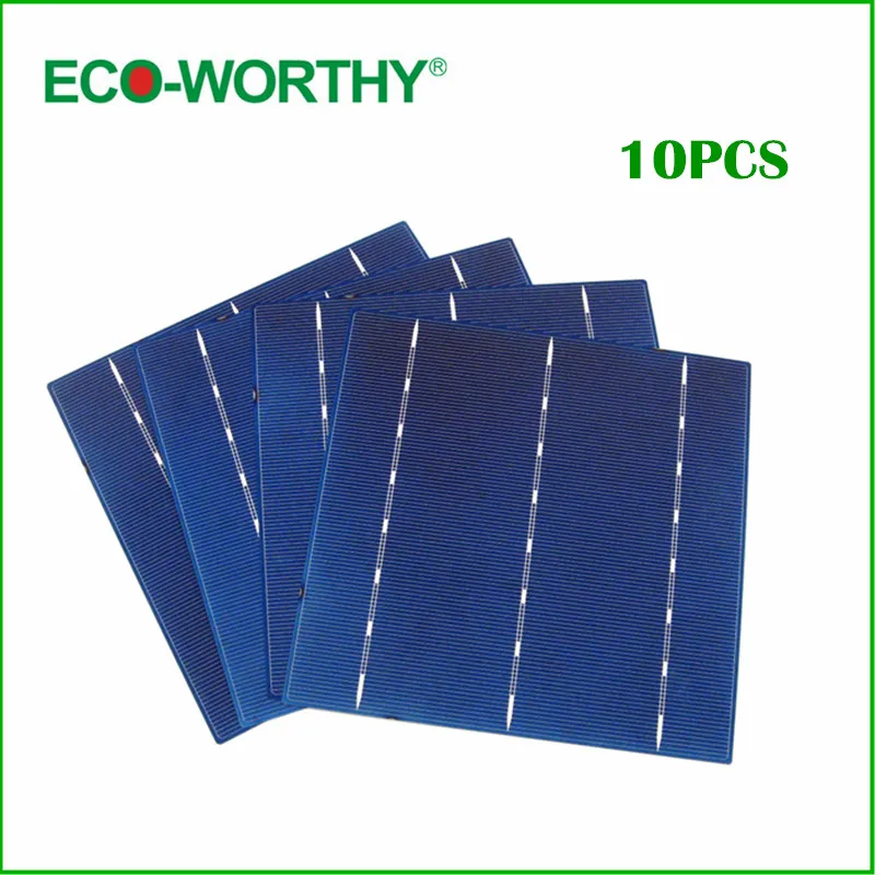10 יחידות 6x6 תאים סולריים 4.5 w 156*156 תאים סולריים סיליקון polycrystalline 6x6 שמש סלולרי עבור diy פנל סולארי