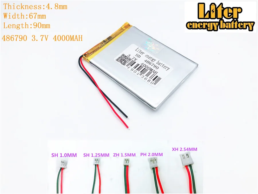 Литий полимерный аккумулятор 486790 4000 мАч 3 7 В планшетный ПК diy mobile power электронная