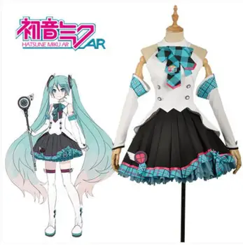 

VOCALOID Anime COSPLAY Hatsune Miku COS Cartoon Halloween party Woman Cosplay Lolita Dress Costumes Free shipping
