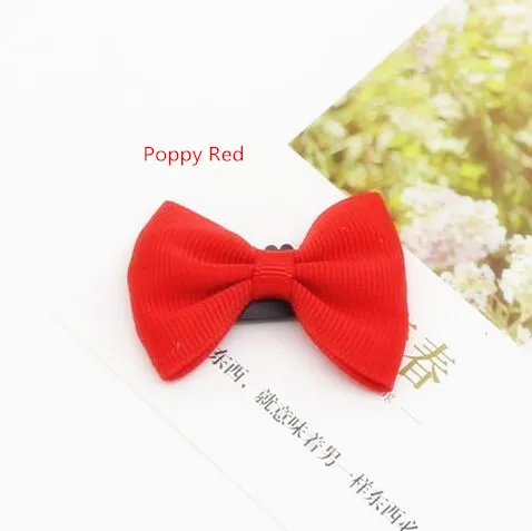 

Free shipping 300pcs Polpy Red Baby Wisp - Barrettes Mini Grosgrain Bow Clip