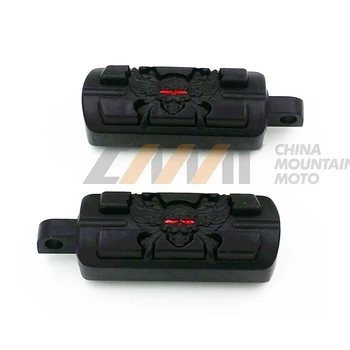 

Pair Skull Foot Pegs Rest case for Harley-Davidson Motorcycle Touring Male Peg Mount
