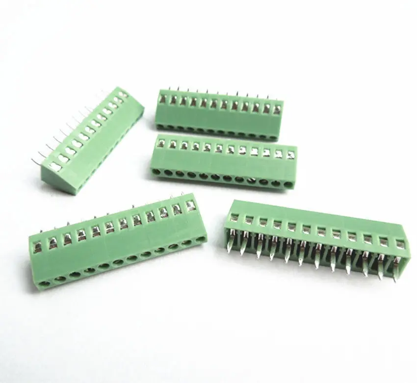 2 to 12 Pole/Pin 2.54mm/0.1" PCB Screw Terminal Block Connector Assorted Kit G11 