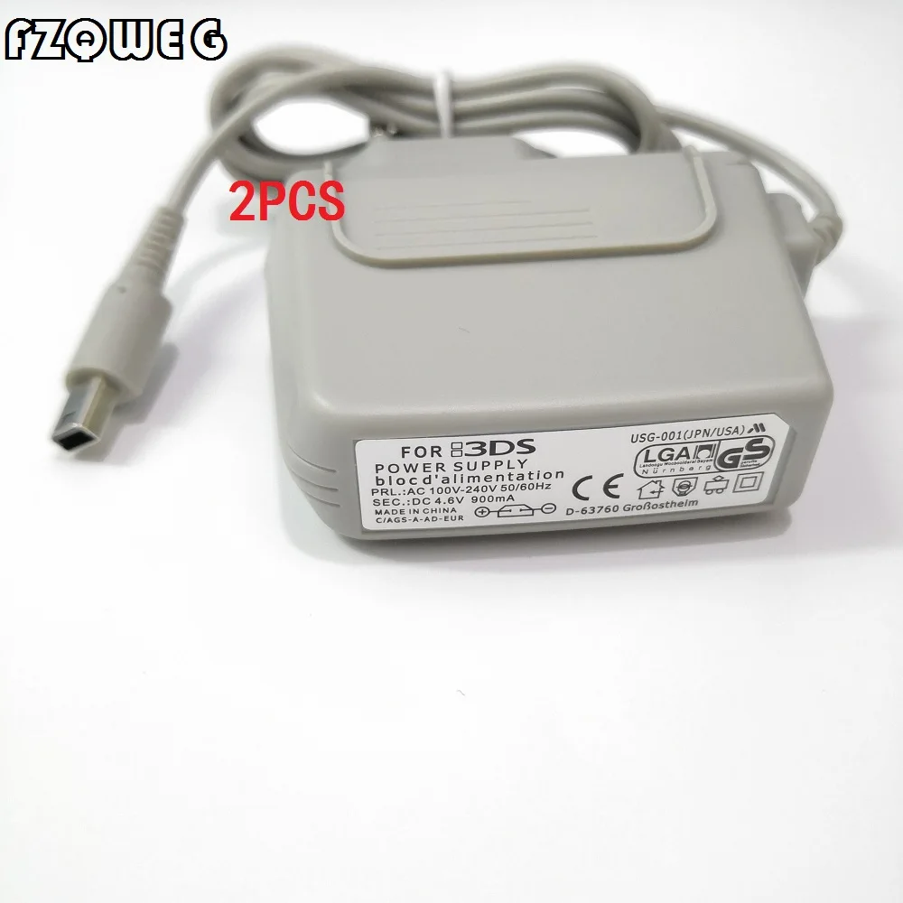 FZQWEG 2 PCS EU Home AC Power Adapter Small Wall Charger for Nintendo LL XL 3DS Home AC Power Adapter