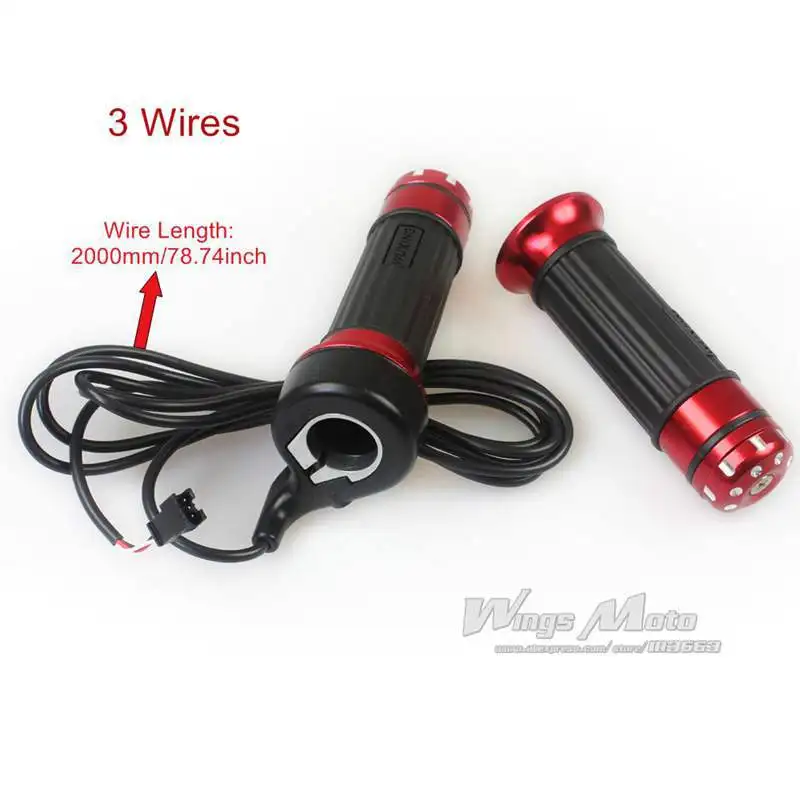 5 Stars 3 Wires Aluminum & Rubber Handle Bar Grips E Bike Mini Bike