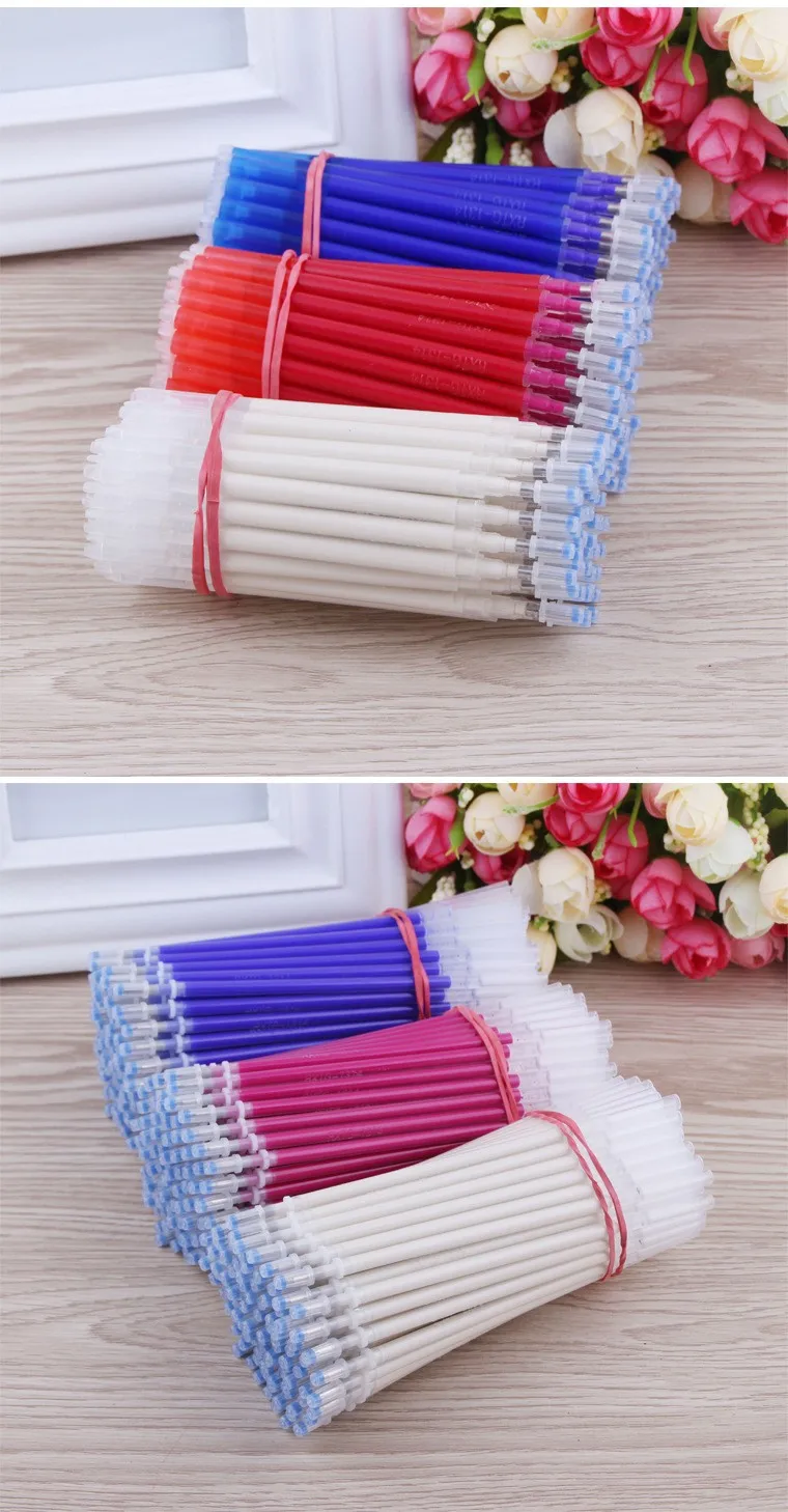 Recarga de 3 pu plus Pano de Alta 100 Pcs Ruixiang Desaparecer Refil Tecido Temperatura Engomar Fábrica Profissional Aquecimento Desaparecer Cores 8 fabric factory