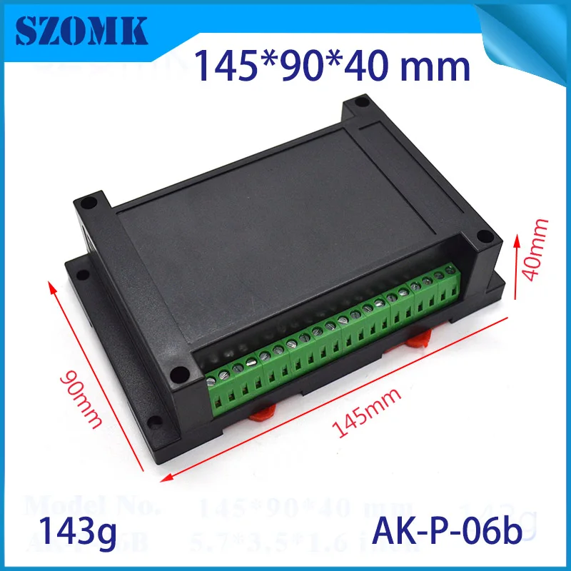 plastic din rail enclosure box junction housing abs control enclosure szomk din boxes power supply distribution project case   (9)