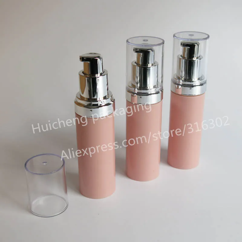 12cs/lot 30ml pink airless lotion bottles 1 oz cosmetic pump packaging