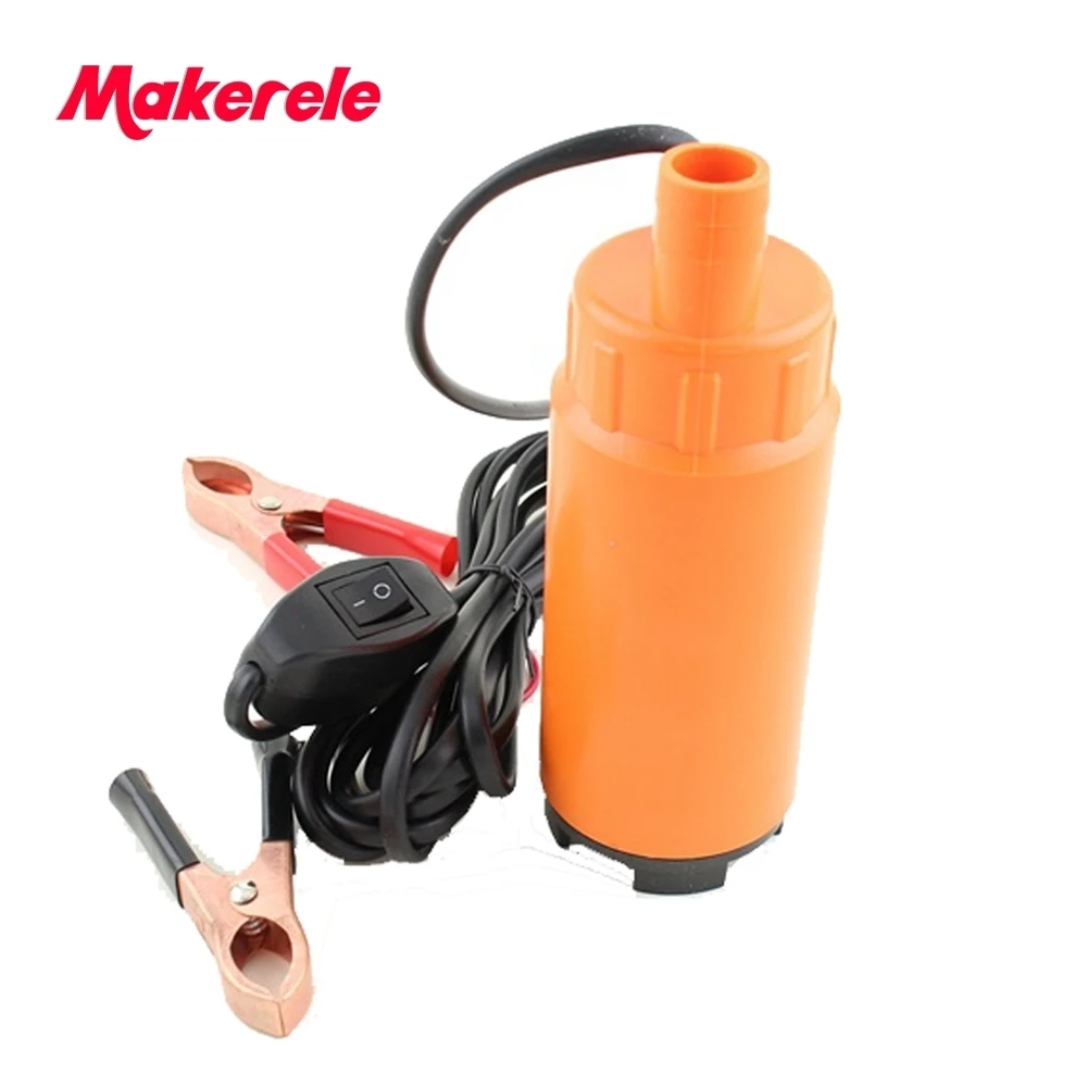 

Free shipping DC 12V Plastic Submersible Diesel Fuel Water Oil Pump Car Camping Portable 30L Per Minute