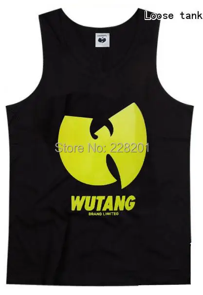 

Top quality wutang men and women sportwear undershirt 2018 new arrival loose hiphop men summer streetwear o-neck 100% cotton