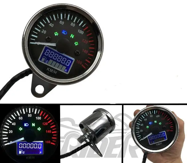 

Motorcycle Digital Display Speed Oil Odometer Instrument Motorcycle Digital Speedometer Turn Left and Right Headlamp Light