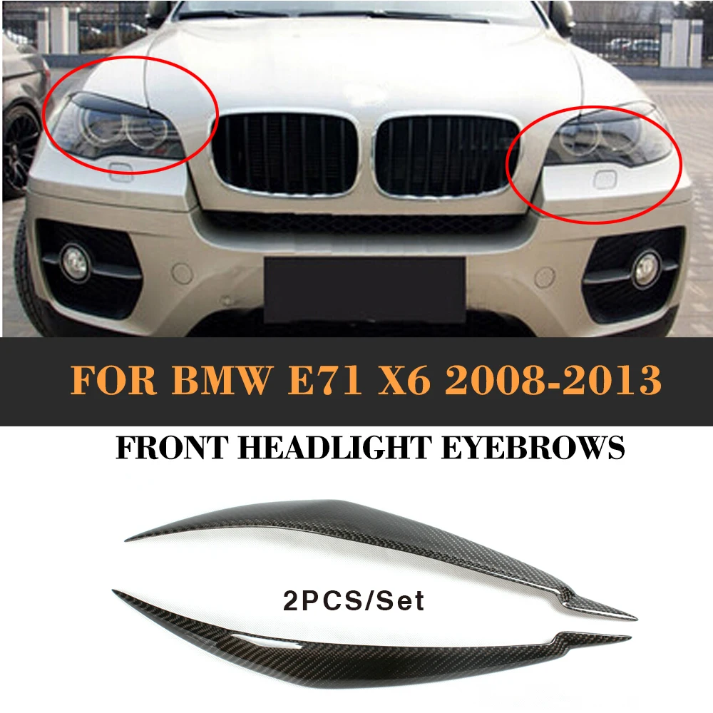 Автомобильная подводка для бровей из углеродного волокна BMW X6 E71 2008 2013|bmw eyebrow|bmw