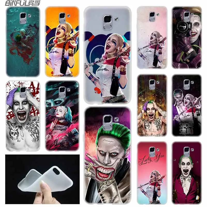 

DC Comics Suicide Squad Joker case Cover TPU Coque For Samsung Galaxy J6 J8 J3 J5 J7 J4 J2 J1 Plus 2018 2016 2017 EU Prime Ace