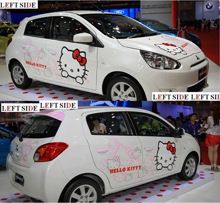 LEFT SIDE Car Stickers HD Inkjet Cartoon Engraving Garland Racing Drift