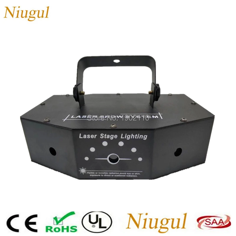 

Niugul 3 Lens RGB Full Color With Patterns Scanning Beam Laser Lamp Lights DMX Sound AUTO Projector Party Home Show Stage Light