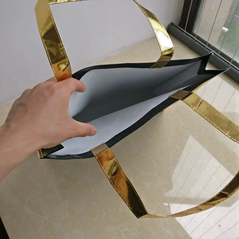 Новое поступление 1000 шт./лот 30x35x8 см Заказная черная металлическая Нетканая сумка