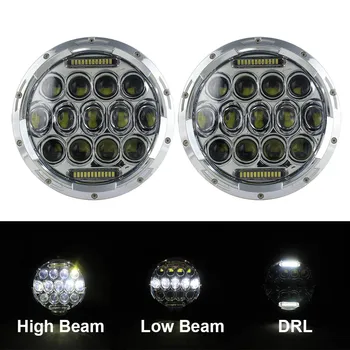 

2 Pcs 7Inch LED Headlight Turn Signal Lamp DRL LED Daytime Running Light and cover for Lada Niva 4x4 Car for Jeep Wrangler