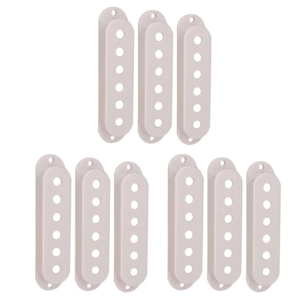 Tooyful 3 Pieces Plastic Single Coil Pickup Covers Protector White for ST SQ Electric Guitar Replacement Parts