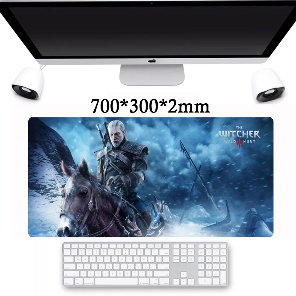 Большой Противоскользящий игровой коврик для мыши 700x300x2 мм Witcher3 геймерский