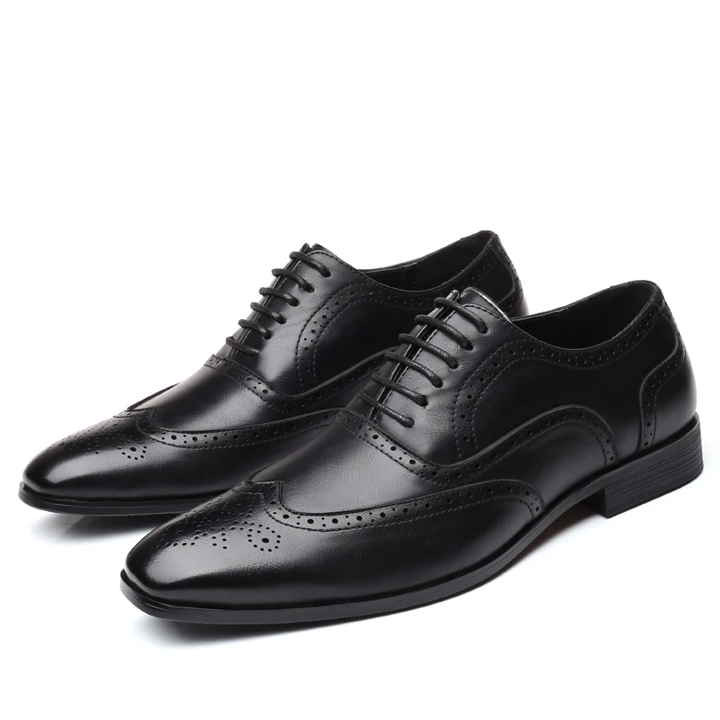 Misalwa/Большие размеры 38-48, мужские современные классические модельные туфли со шнуровкой, мужские туфли-оксфорды, Кожаные броги, мужские лоферы на каждый день