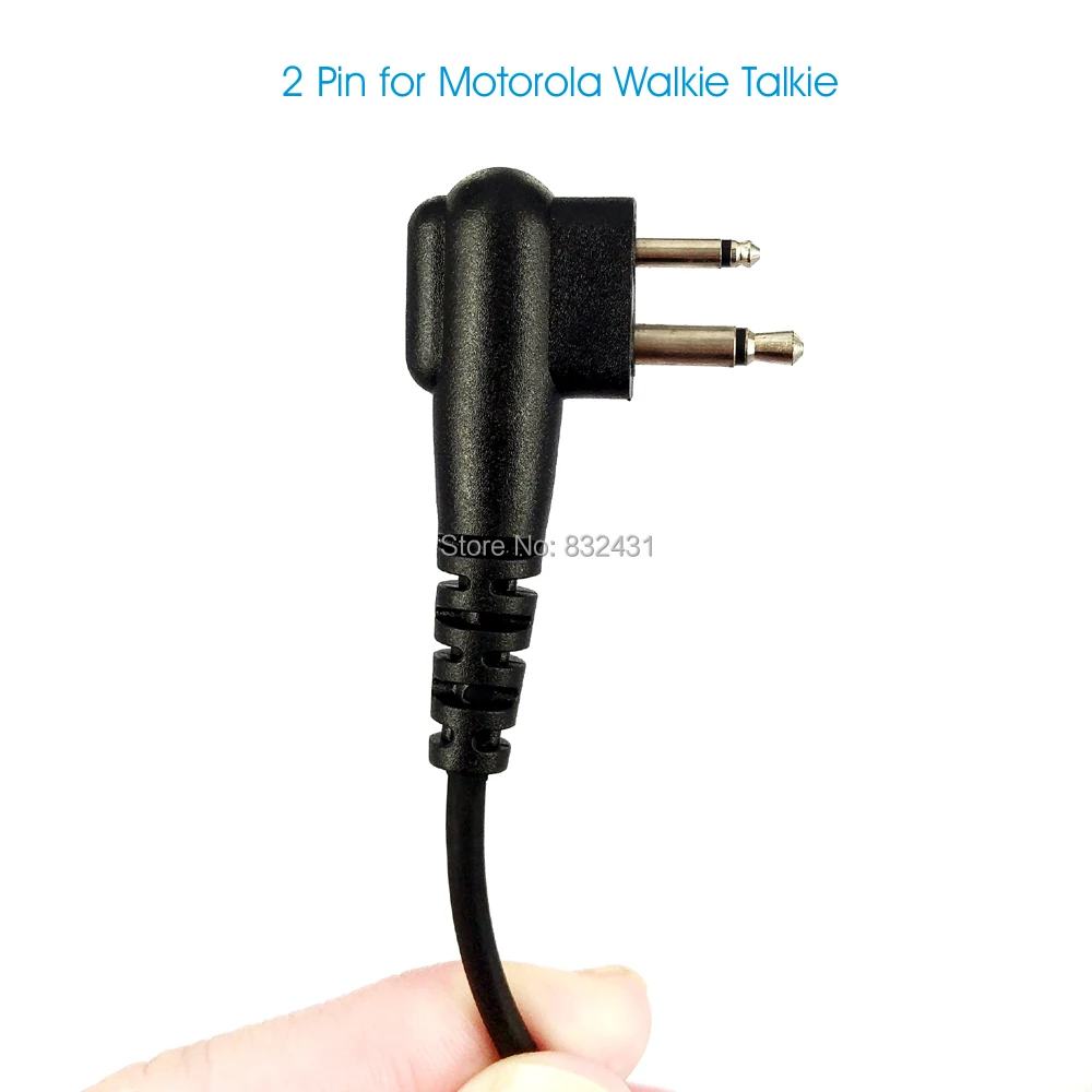 2 Pin D-Shape Headset for Motorola HYT Walkie Talkie 10
