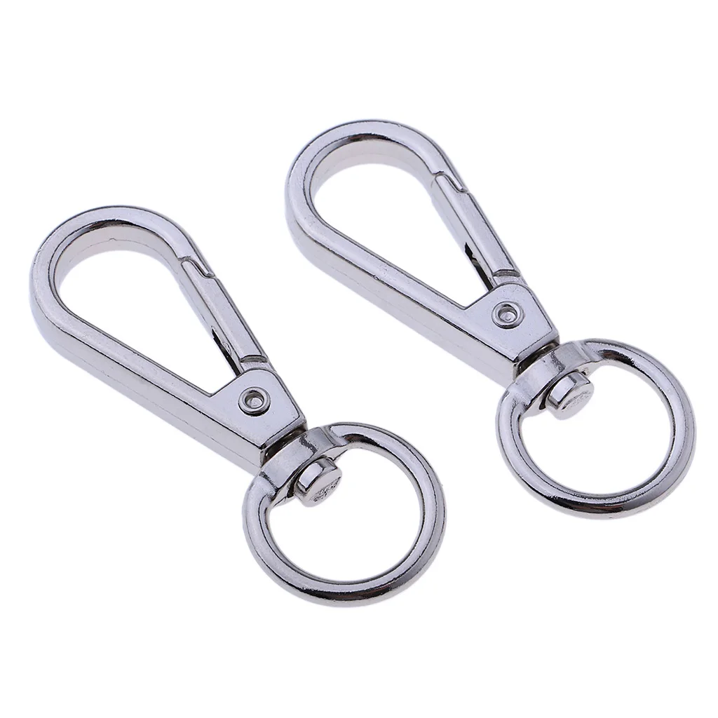 10Pcs Alloy Swivel Clasps Snap Keychain Ring Hook Clip for Keys Lanyards Climbing Accessories Key Holder for Men and Women