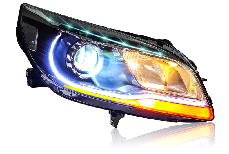 Ownsun Eagle Eyes светодиодный DRL Bi-xenon проектор линзы фары для Chevrolet Malibu 2012 2013