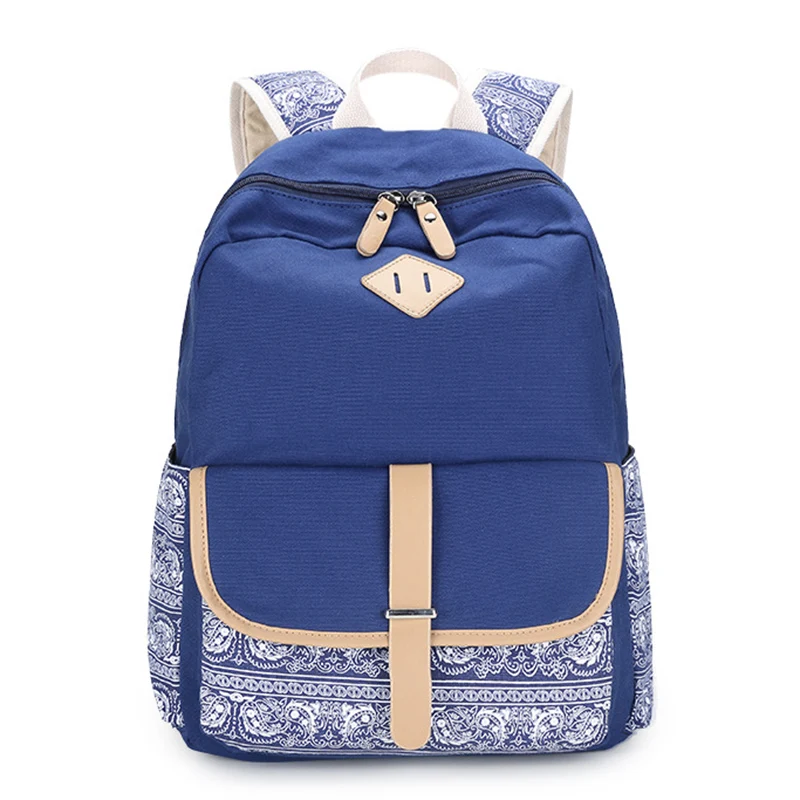 

Women's Canvas Backpack Youth Double Shoulder Bag High Quality Popular Print Bag Apply To School Travel And Leisure Occasions