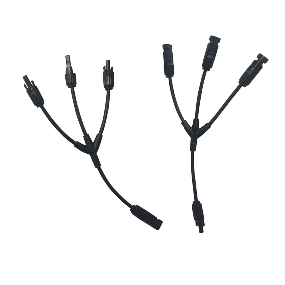 

MC4 Solar Cable Connector 3 Y MC4 Solar Panel Adapter Cable Y Branch Connector