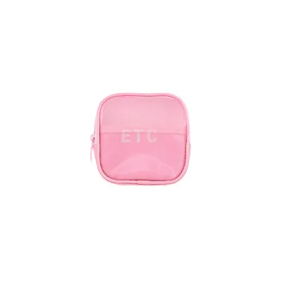 UOSC, косметичка для путешествий, женская, на молнии, для макияжа, прозрачный, чехол для макияжа, органайзер, сумка для хранения, косметичка, набор, сумки - Цвет: S Pink