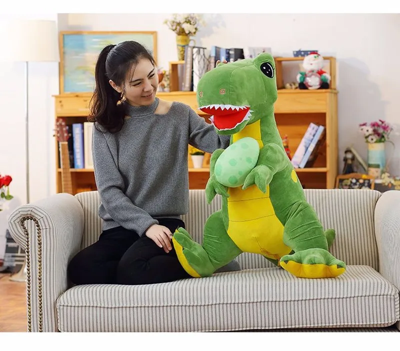 Dorimytrader large pop anime Tyrannosaurus rex plush toy huge stuffed cartoon dinosaur doll Dinosaur Eggs christmas gift 63inch 160cm DY61854  (17)