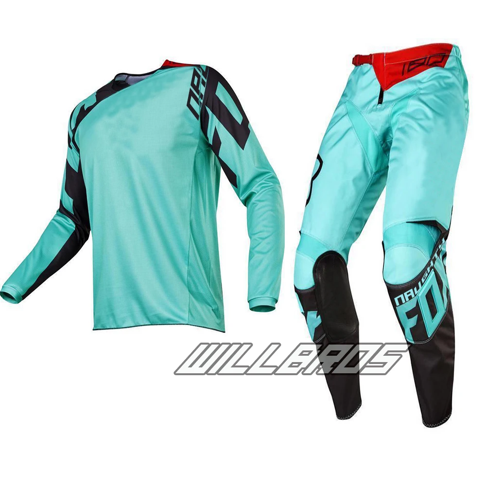 

180 Racing Jersey & Pant Combo Racing Motocross ATV Dirt Bike Riding MX Gear Set Green