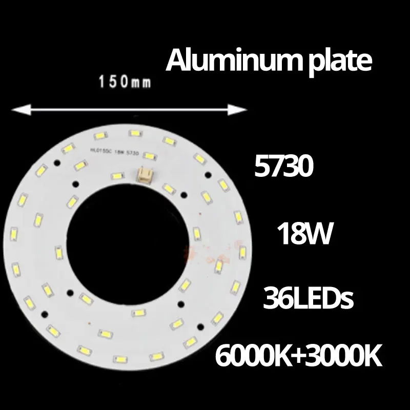 Потолочный светильник, кольцевой светильник, плата источника 18 Вт, 24 Вт, 36 Вт, светодиодный панельный светильник SMD 5730, Теплый Холодный белый модифицированный светильник, светодиодный круглый светильник