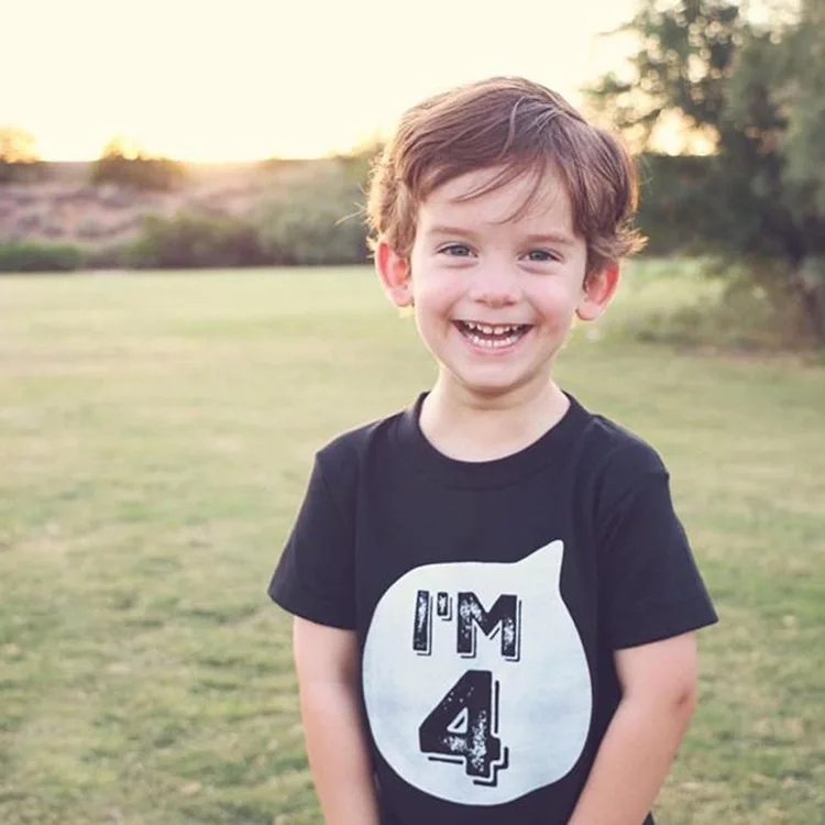 SONDR 1 2 3 4 5 6 years birthday Christmas boy and girl t-shirt cotton  children's clothing Dropshipping